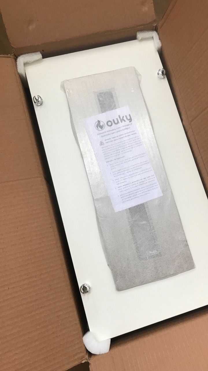 Lareira Ecológica Eco One Box Preta BRANCA
